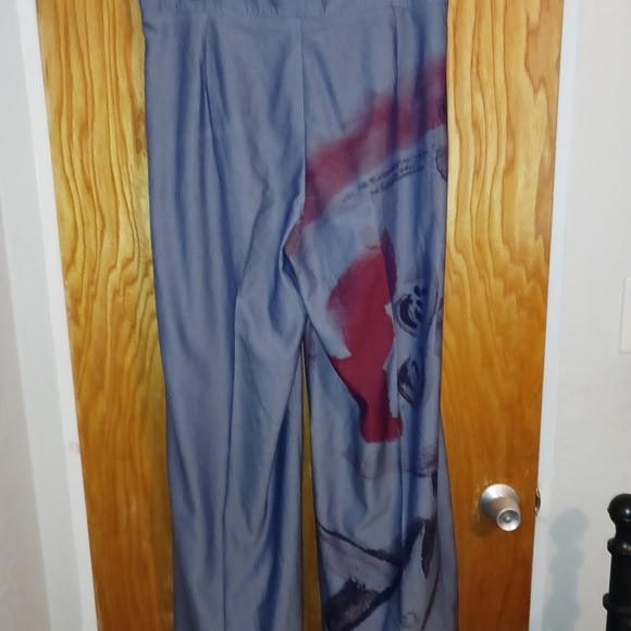 Bracho+Bosch Palazzo Pants 14- Art to Wear - Geografias Traviesas- Wide Leg - Picture 3 of 6